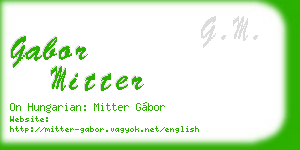 gabor mitter business card